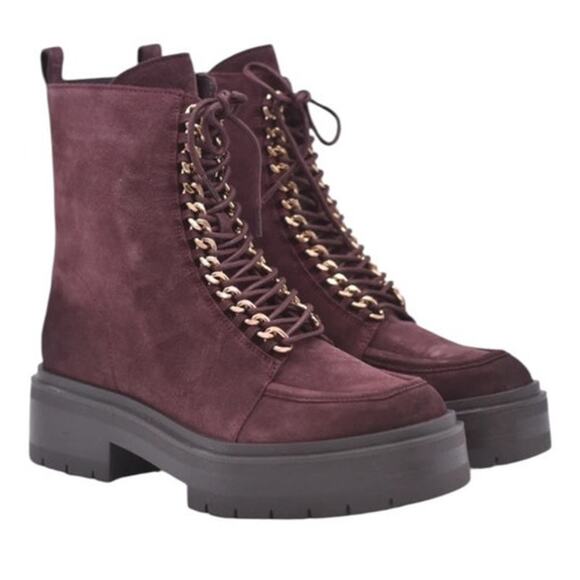 Sam Edelman Lovrin Platform Combat  Suede Lace Up  Boot Size 9 NEW - Picture 1 of 8